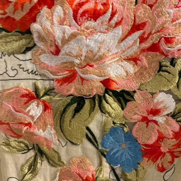 ARATTA SILENT JOURNEY LRG ROUGH RIDER PLAID EMBROIDERED FLORAL BACK TUNIC SHIRT - Picture 12 of 13